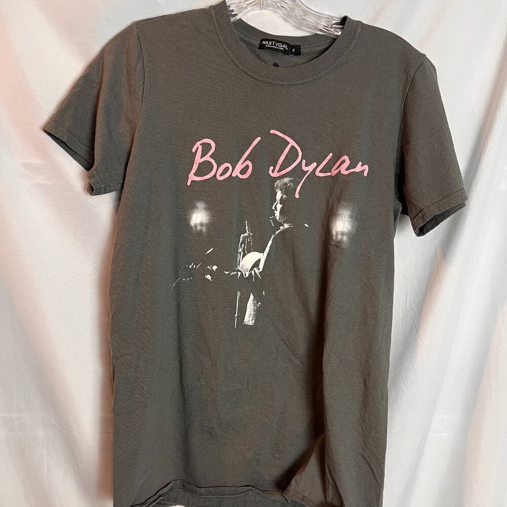 Women's Grey Nasty Gal Bob Dylan Graphic T shirt Size S